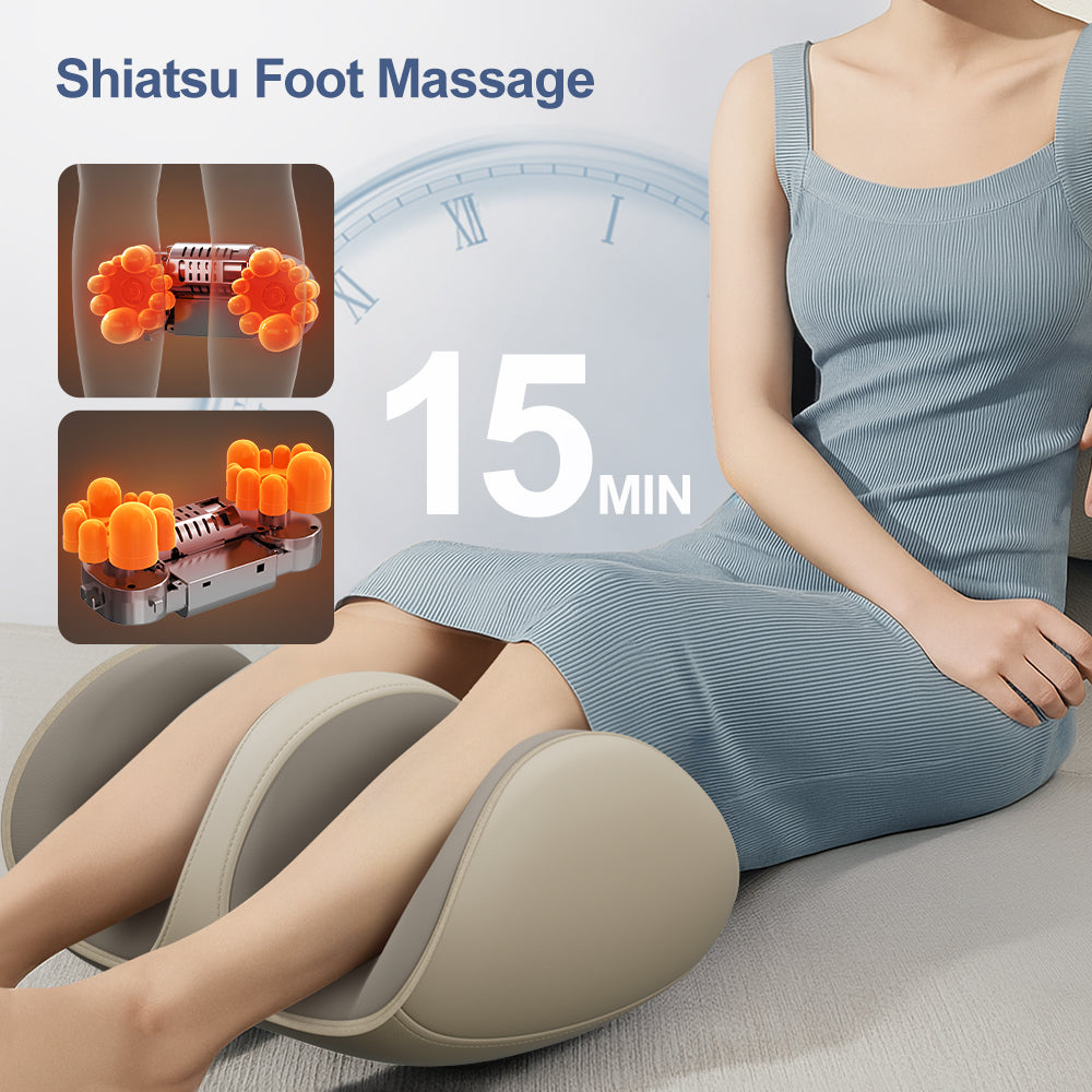 Shiatsu Foot & Calf Massager with Heat Deep Relief