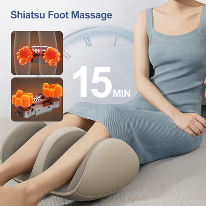 Shiatsu Foot & Calf Massager with Heat Deep Relief