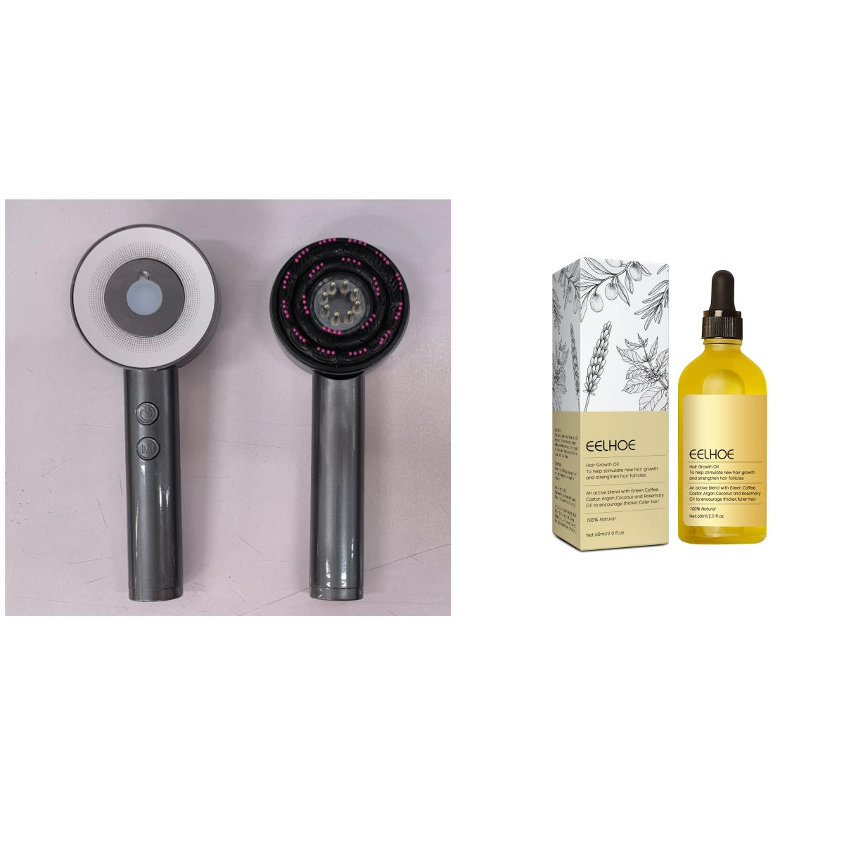 Infrared Scalp Massager Comb — Hair Care & Stimulation Set