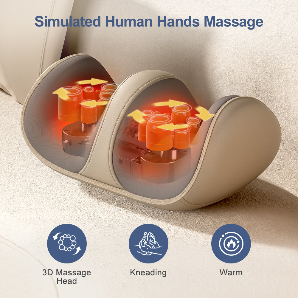 Shiatsu Foot & Calf Massager with Heat Deep Relief
