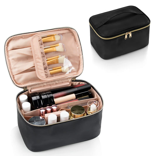 Cosmetics Bag - Large Capacity, Organised beauty - Black