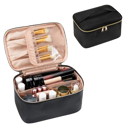 Cosmetics Bag - Large Capacity, Organised beauty - Black