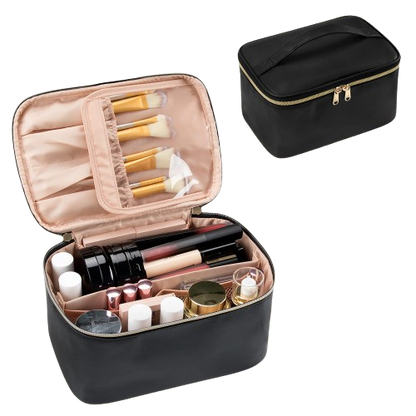 Cosmetics Bag - Large Capacity, Organised beauty - Black