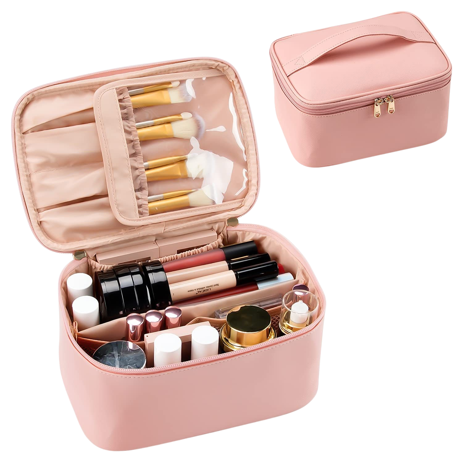 Cosmetics Bag - Large Capacity, Organised beauty - Pink