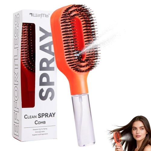 One-Click Spray Brush for Smooth Frizz-Free Hair