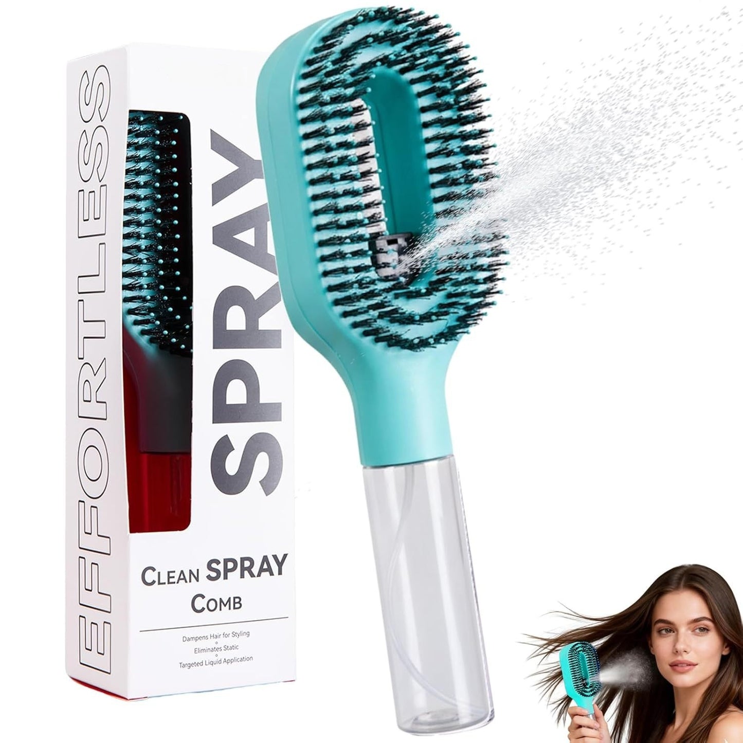 One-Click Spray Brush for Smooth Frizz-Free Hair