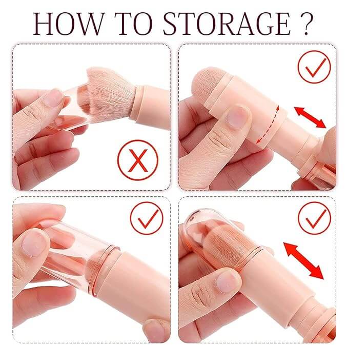 4-in-1 Portable Makeup Brush Set — Travel-Ready Beauty Tools