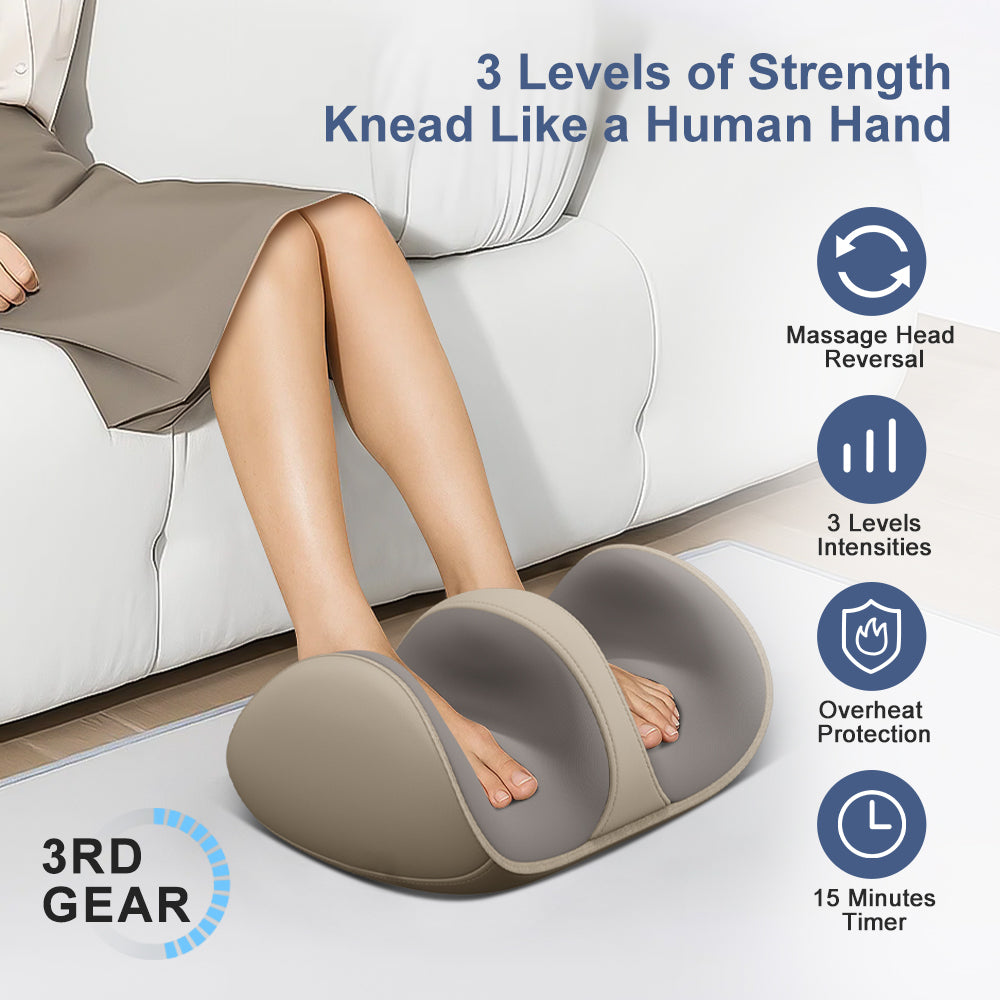 Shiatsu Foot & Calf Massager with Heat Deep Relief