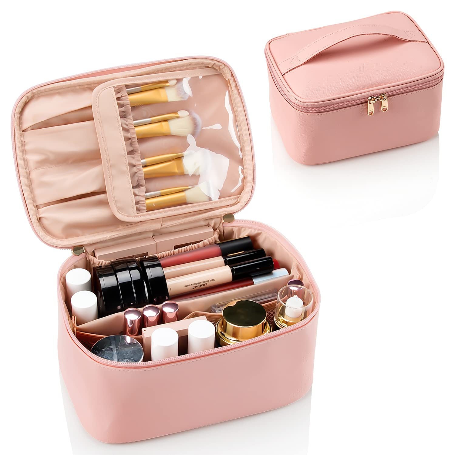 Cosmetics Bag - Large Capacity, Organised beauty - Pink