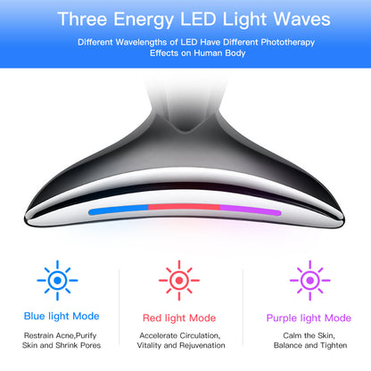 EMS Face & Neck Lifting Device — 4-in-1 LED Therapy