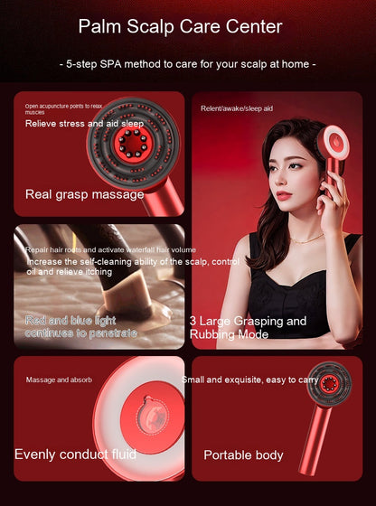 Infrared Scalp Massager Comb — Hair Care & Stimulation Set